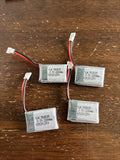 Lot Of 4 3.7V 220mAh 20C 702025 LiPo Battery PH2.0-2P Plug RC Aircraft X4 X11