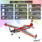 Red, blue, and white EPP 3D sport remote control airplane with propeller and landing gear