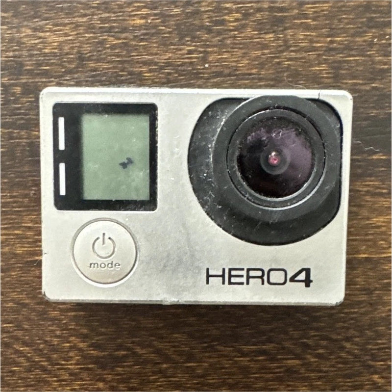 GoPro HERO4 action camera with front LCD screen and wide-angle lens