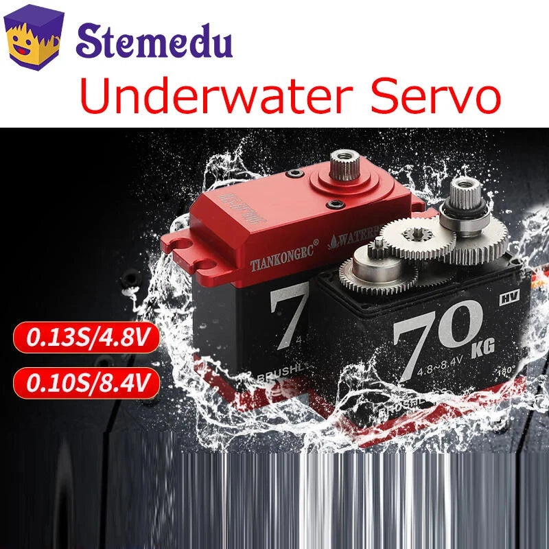 70KG Brushless Motor Servo Metal Steel Gear Waterproof IP68 for RC Car Robot DIY