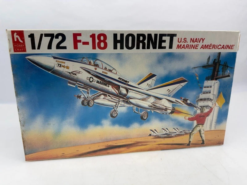 1/72 F-18 Hornet US Navy plastic model kit box with aircraft artwork