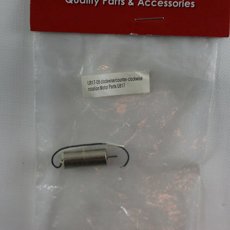 RC quad drone rotation motor part, cylindrical component in clear plastic bag
