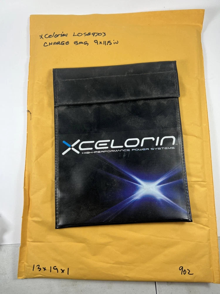 Xcelorin LOSB9703 LiPo Battery Charge Bag 9" x 11.5" Black RC Safety Bag Battery