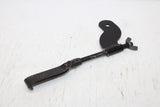 Black metal battery tie-down rod with support bracket and mounting bolt