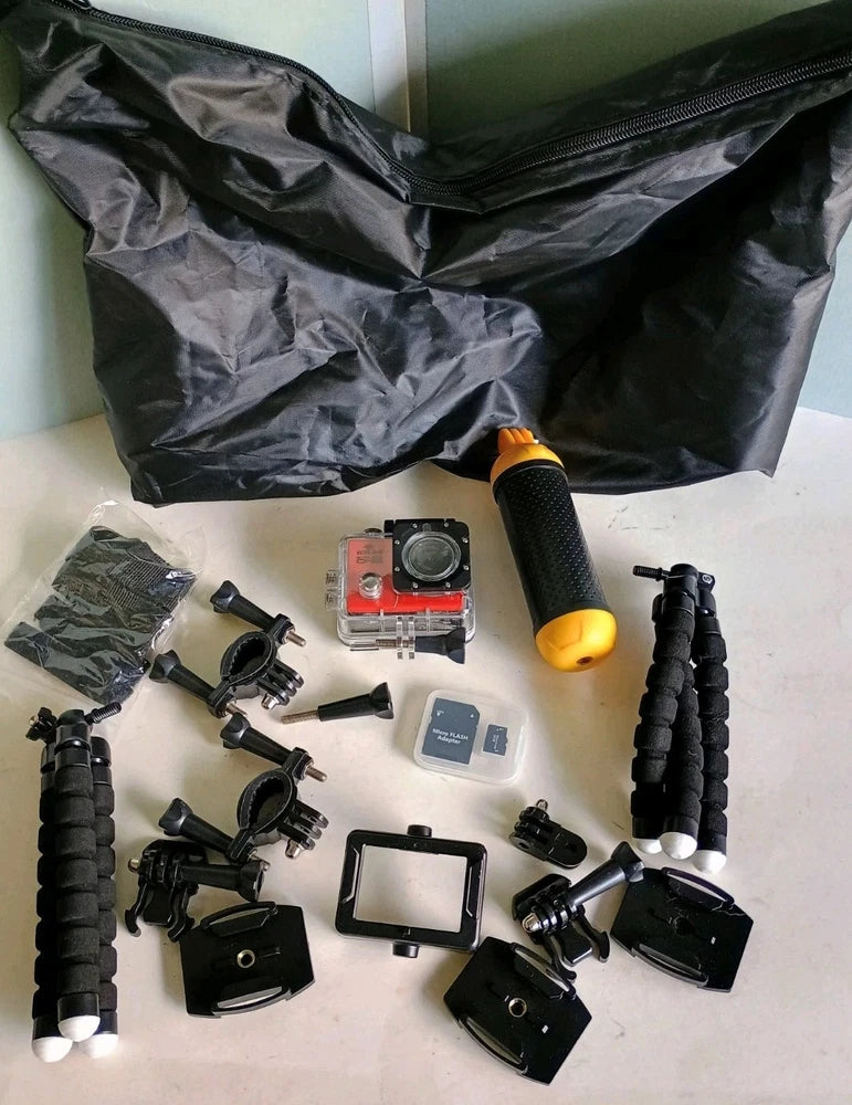 Explore One 4K Action Camera w/ Huge Lot Of Accessories- Cheap ' GoPro' Type