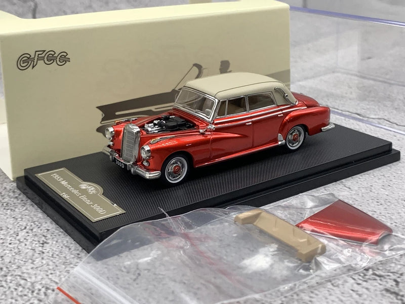 Vintage 1959 300D Cabriolet Red 1:64 Diecast Model Car Classic