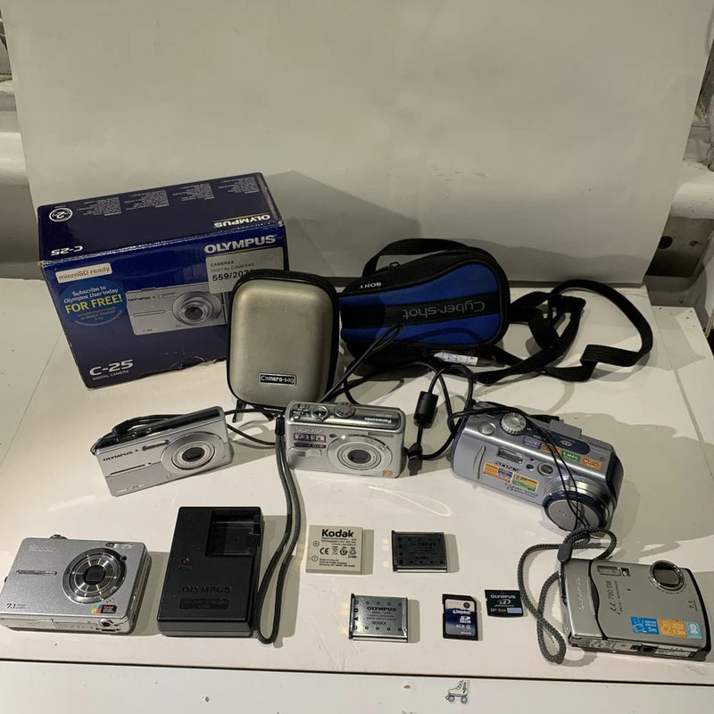 Olympus Panasonic Sony Kodak Digital Cameras joblot