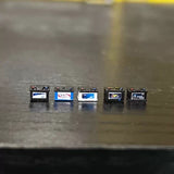 1/64 scale lead-acid car battery model set of four small black batteries with label details