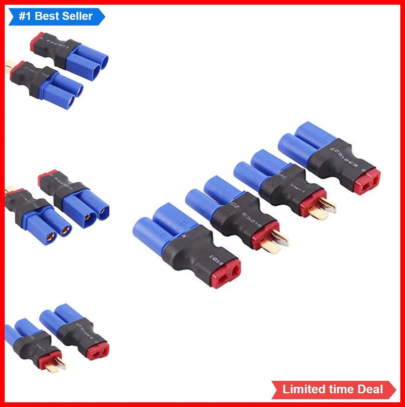 EC5 to T-Plug Connector Adapter 4pcs No Wires Male Female for ESC Charger RC Converter