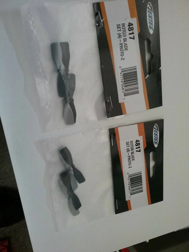 ESTES rotor blade set: four gray propeller blades, two retail boxes shown
