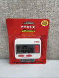 Vintage Pyrex Digital Timer 2002 White Model #16519 Package Battery NEW Battery