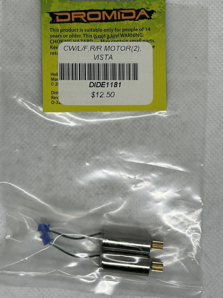 Dromida main CW motors for Vista quadcopter, two-piece in sealed bag