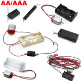 AA/AAA battery holder motor kit with switch, wires, and holders