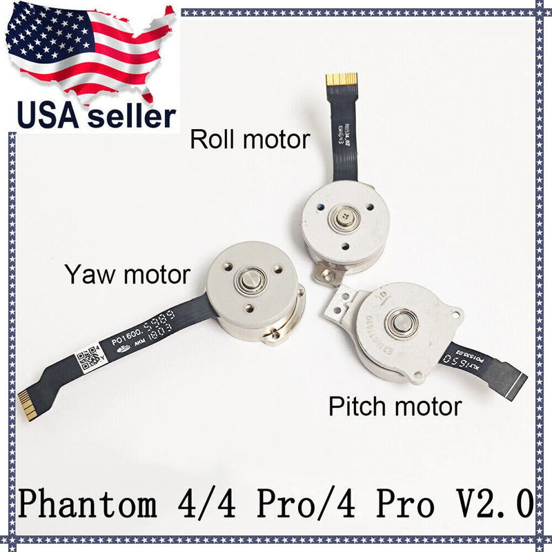 Gimbal motor set with flex cables: yaw, pitch, roll motors with ribbon connectors