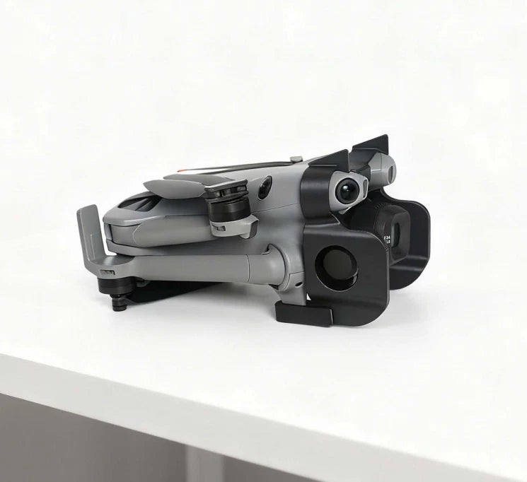 Drone gimbal lens guard cover with bumper for DJI Mini 5 Pro, black and gray