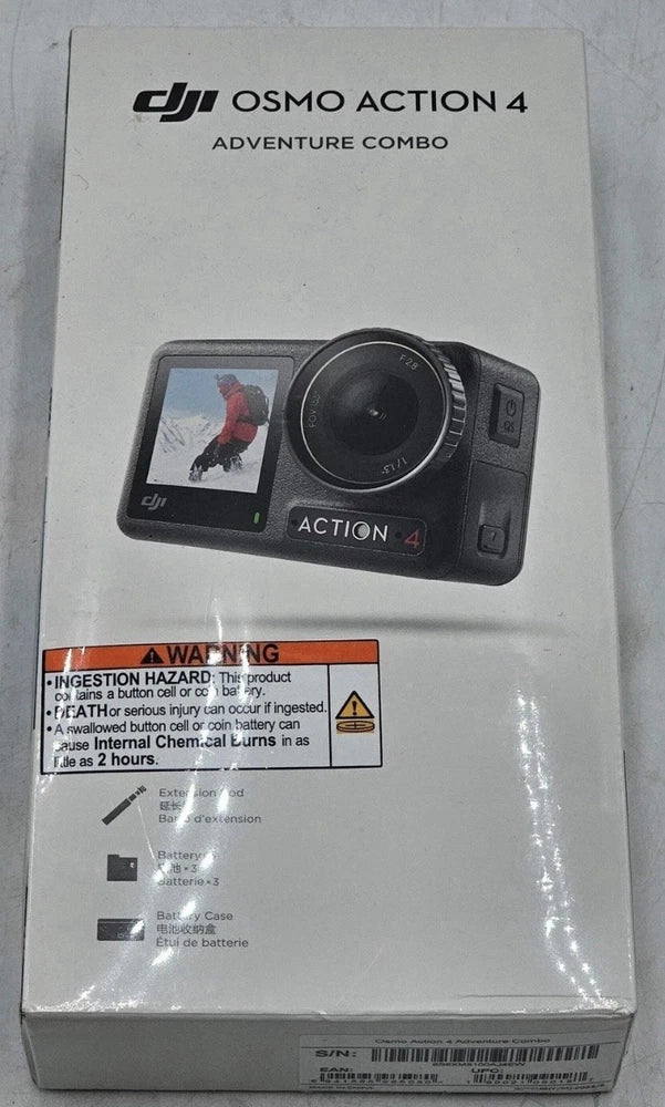 DJI Osmo Action 4 Adventure Combo Camera 10.0 MP Action Camera WITH EXTRAS.