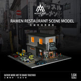 1/64 RAMEN RESTAURANT SCENE MODEL Parkling Lot 3D Building LED for Car Models