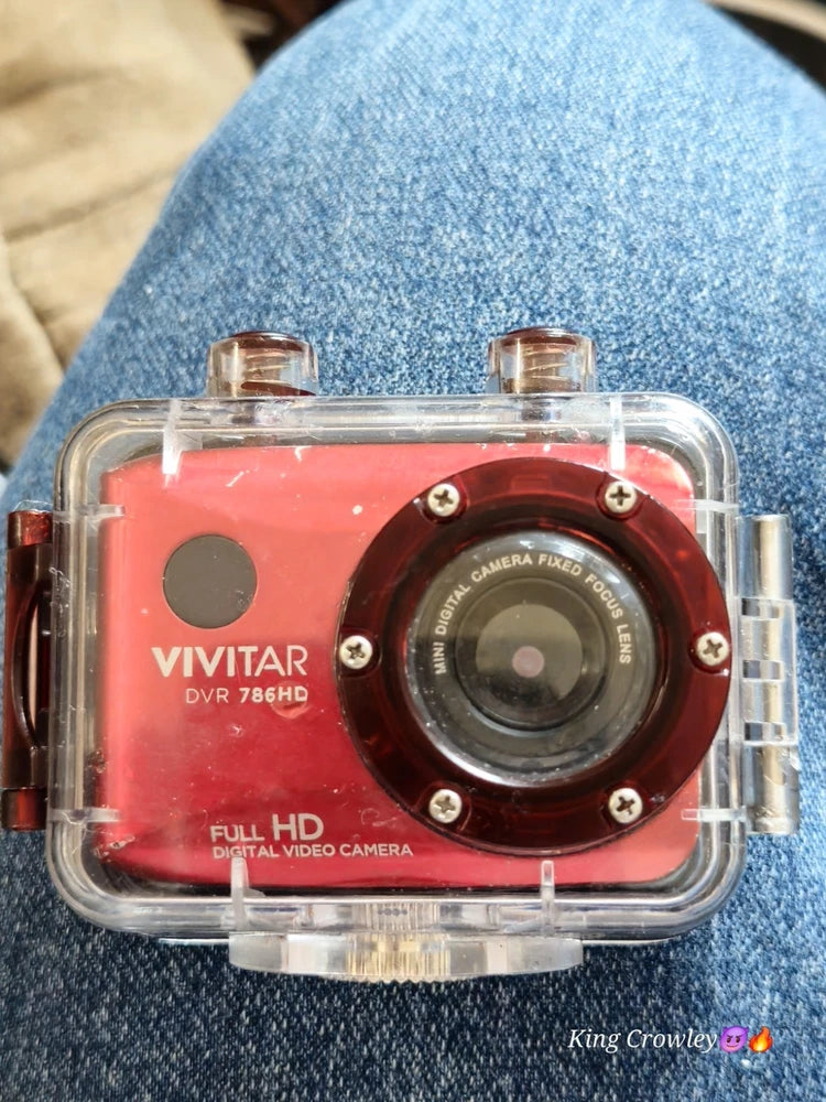 Vivitar DVR 786HD Full HD Waterproof Action Cam Red MicroSD 2.0in 4x USB
