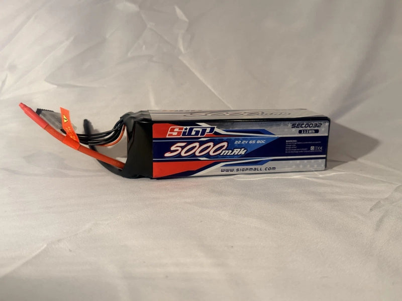 SIGP 5000mAh 22.2V 6S LiPo RC Battery SEC0032 for 17 Years & Up Model Vehicles Battery