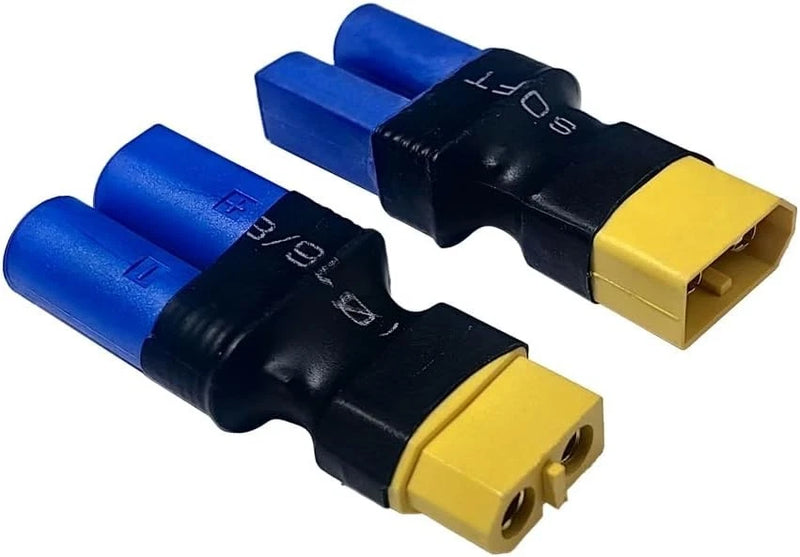Compact XT60 to EC5 Connector for RC LiPo Batteries - 2 Male & Female Adapters Battery
