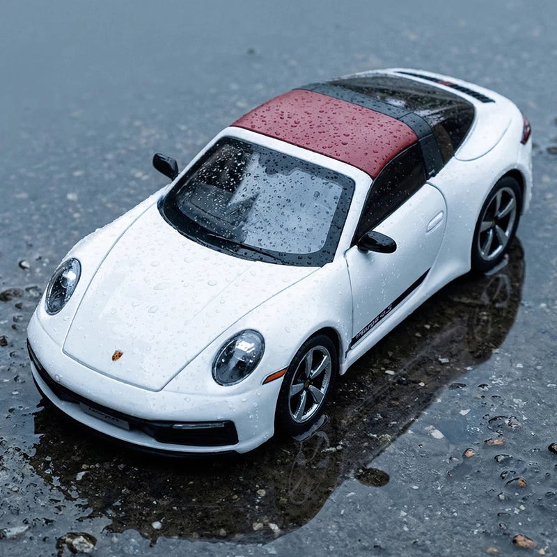 1:32 Porsche 911 Targa GT3 Convertible Roadster Alloy Diecast Model Car With Lig