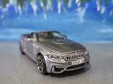 Grey BMW M4 Cabriolet 1:43 Toy Car Model w/ Personalised Plates | Gift | Boxed