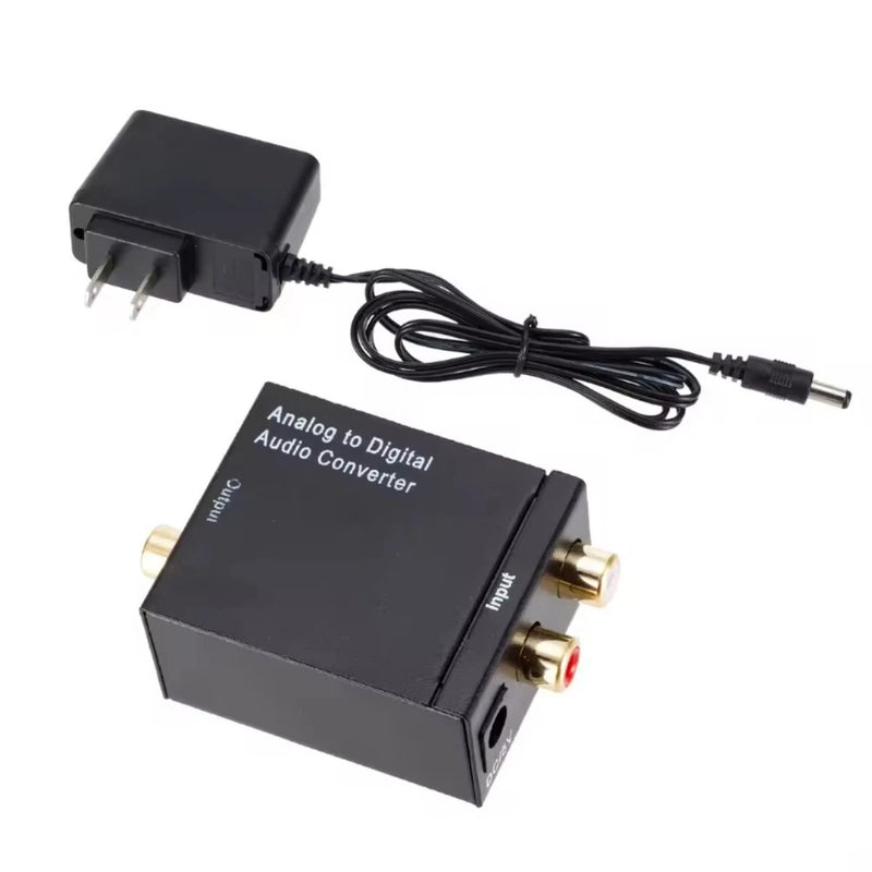Digital Optical Toslink SPDIF Coax To Analog RCA Audio Converter Adapter