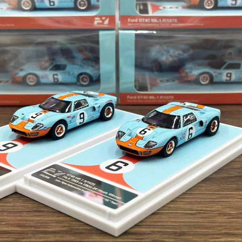 Findclassically FY 1:64 GT40 MK1 Le Mans 6# 9# 1# Alloy car Model Collectible