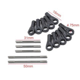 Black ball link heads with silver threaded linkage rods for RC helicopter FBL