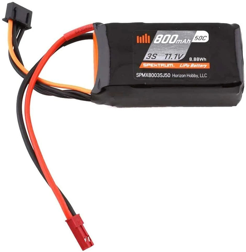 Spektrum RC 3S LiPo Battery 50C (11.1V/800mAh) w/JST Connector (SPMX8003SJ50) Battery