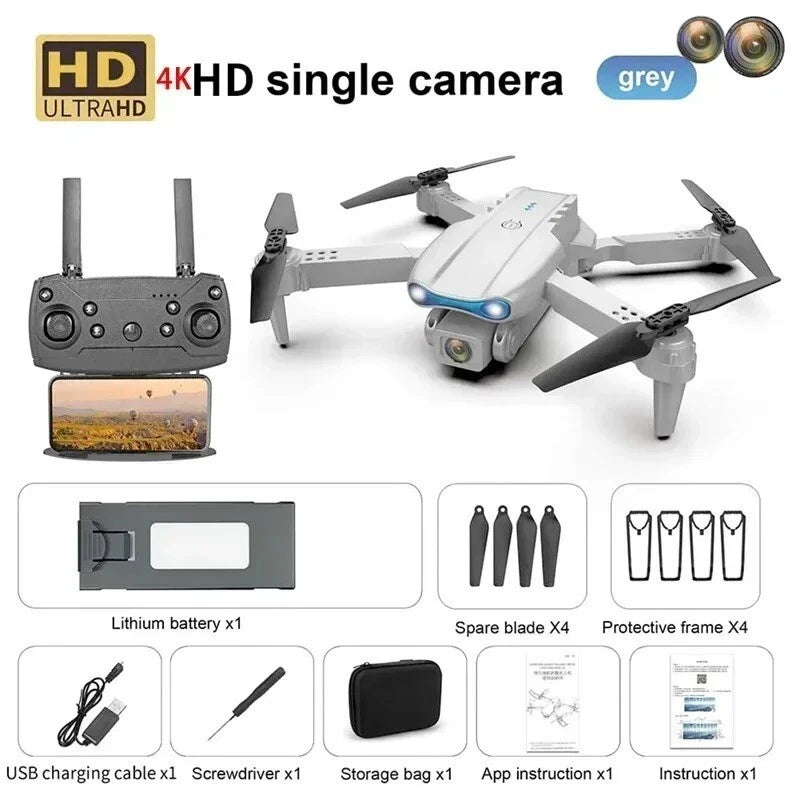 8K HD Camera Remote Control Drones Foldable Quadcopter Optical Flow Positioning