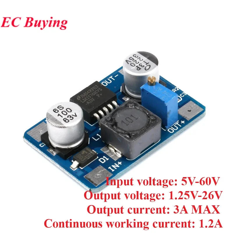 LM2576HV Adjustable Step Down Power Supply Module 5V-60V Input DC-DC