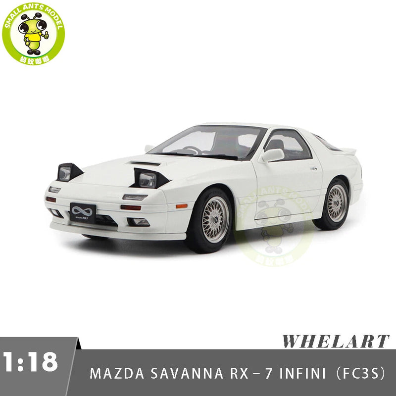 1/18 Mazda Savanna RX-7 RX 7 FC3S Whelart White Diecast Model Toy Car Gifts