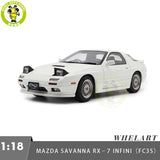 1/18 Mazda Savanna RX-7 RX 7 FC3S Whelart White Diecast Model Toy Car Gifts