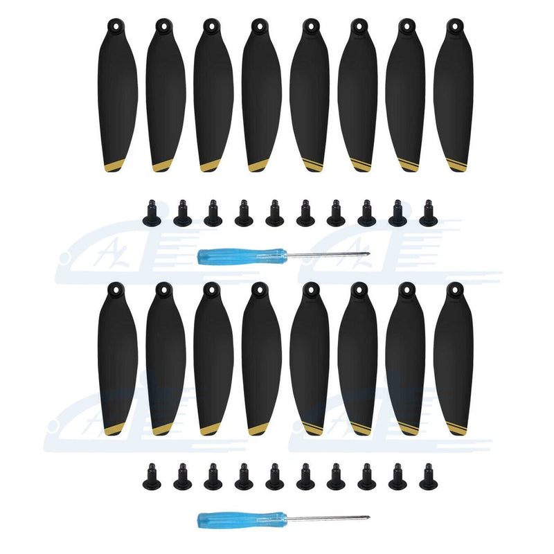 16pcs Gold Low-Noise Propellers Foldable Drone Props Blades for DJI Mavic Mini