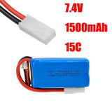 Lipo Battery 7.4v 1500mah 25C EL-2P plug for Feilun Ft009 RC Speedboat Rc Racing Battery