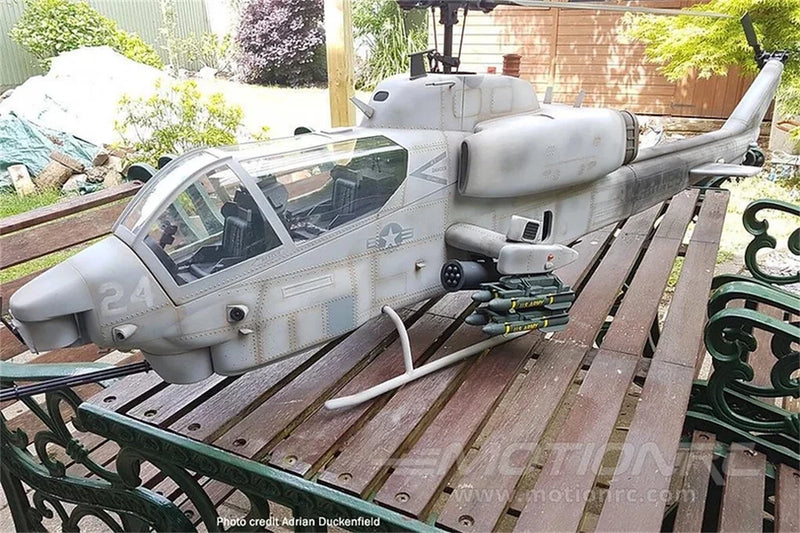 700 AH-1W ARF Cobra Navy RC Helicopter Fuselage AH-1 Grey with  Scale Rotor head