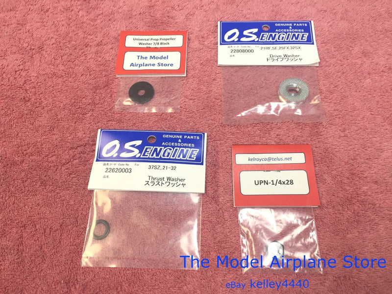 OS Max 21 RF 21SE 25SX 32SX Propeller Washer Thrust Washer Shim and Upgrade Nut