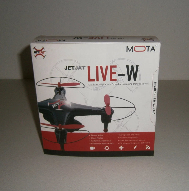MOTA JETJAT Live-W drone with HD camera retail box, red and black