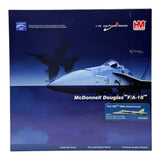 1:72 F/A-18C die-cast aircraft model in blue and gray display box