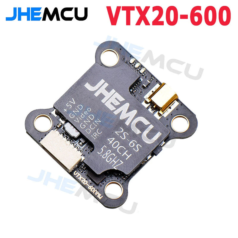 JHEMCU VTX20-600 High Power VTX 5.8G 40CH 600MW 20x20MM for RC FPV Racing Drones