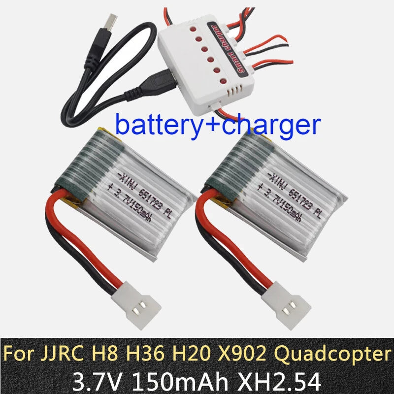 3.7V 150 mAh 25C Li Polymer Battery 651723 For Mini Four-axis Aircraft RC Drone
