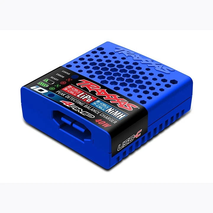 Traxxas #2985 4-Amp USB-C Multi-Chemistry Charger with Traxxas iD Technology