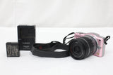 Panasonic Lumix DMC-GF3 Pink 14-42mm Lens Mirrorless Camera 8853 Shutter
