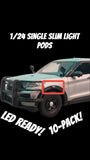 1/24 1/18 LED READY SLIM STYLE SINGLE LIGHT PODS POLICE MODEL CAR 10 PACK