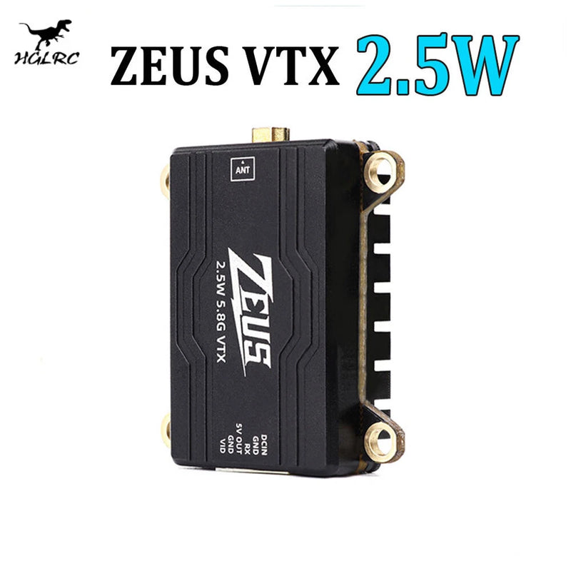 HGLRC ZEUS VTX 2.5W 5.8G 40CH 2500mW Image Transmission Adjustable CNC for FPV
