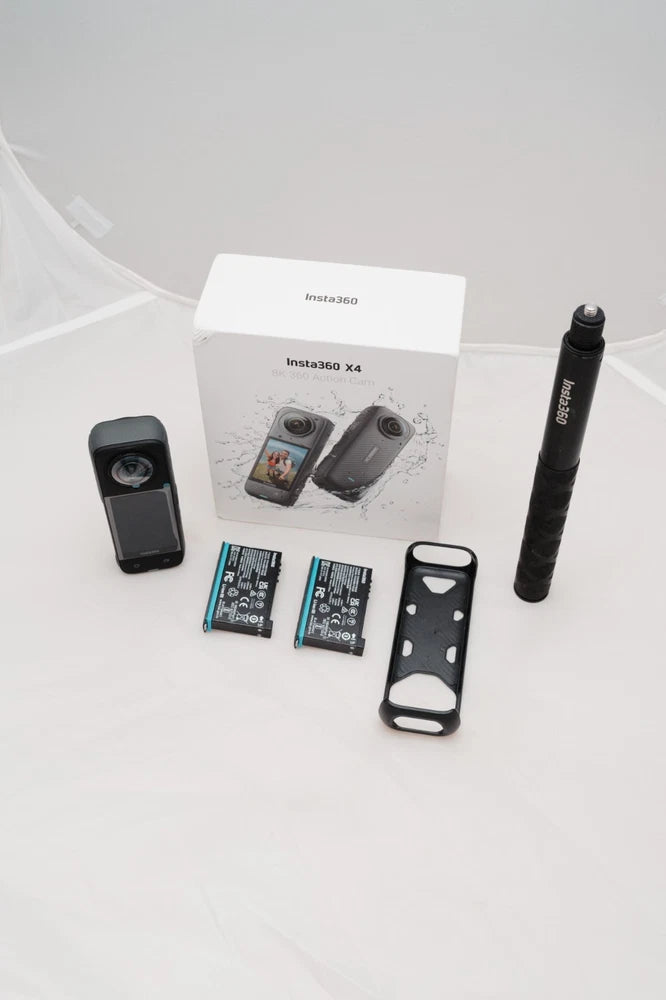 Insta360 X4 (Brand New Replacement) + 2 Batteries + Lens Guards + Case + Selfie