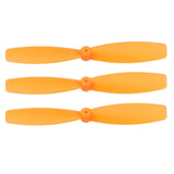 Orange 55mm two-blade drone propellers set of three, each in pair