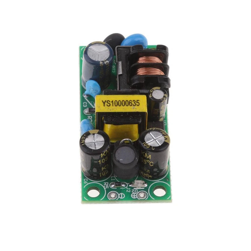 DC 12V 500mA electronic converter module on green circuit board with capacitor and inductor
