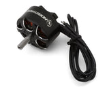 Hobbywing FPV drone racing motor, black with mounting face and braided wire leads